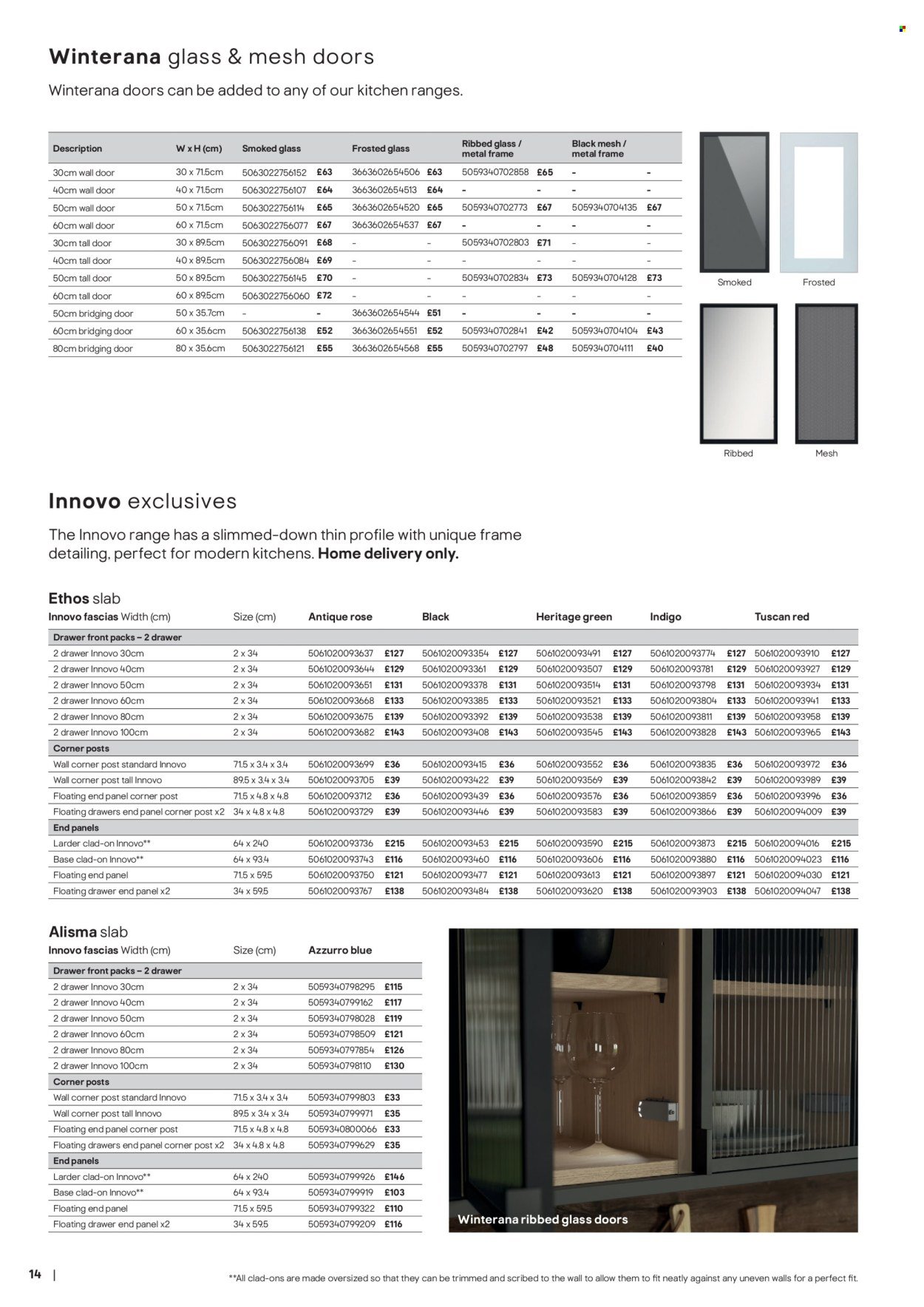 B&Q offer - Kitchens product & cabinetry price list