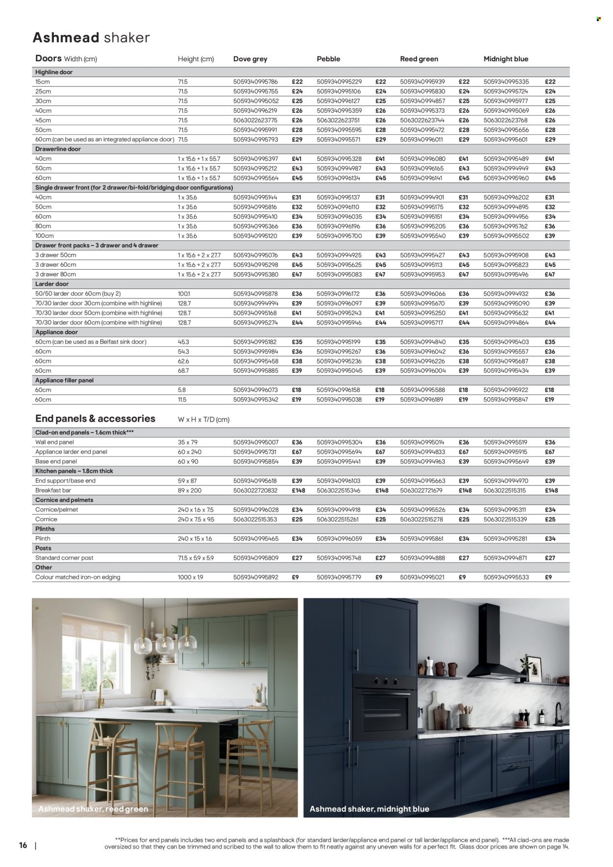 B&Q offer - Kitchens product & cabinetry price list