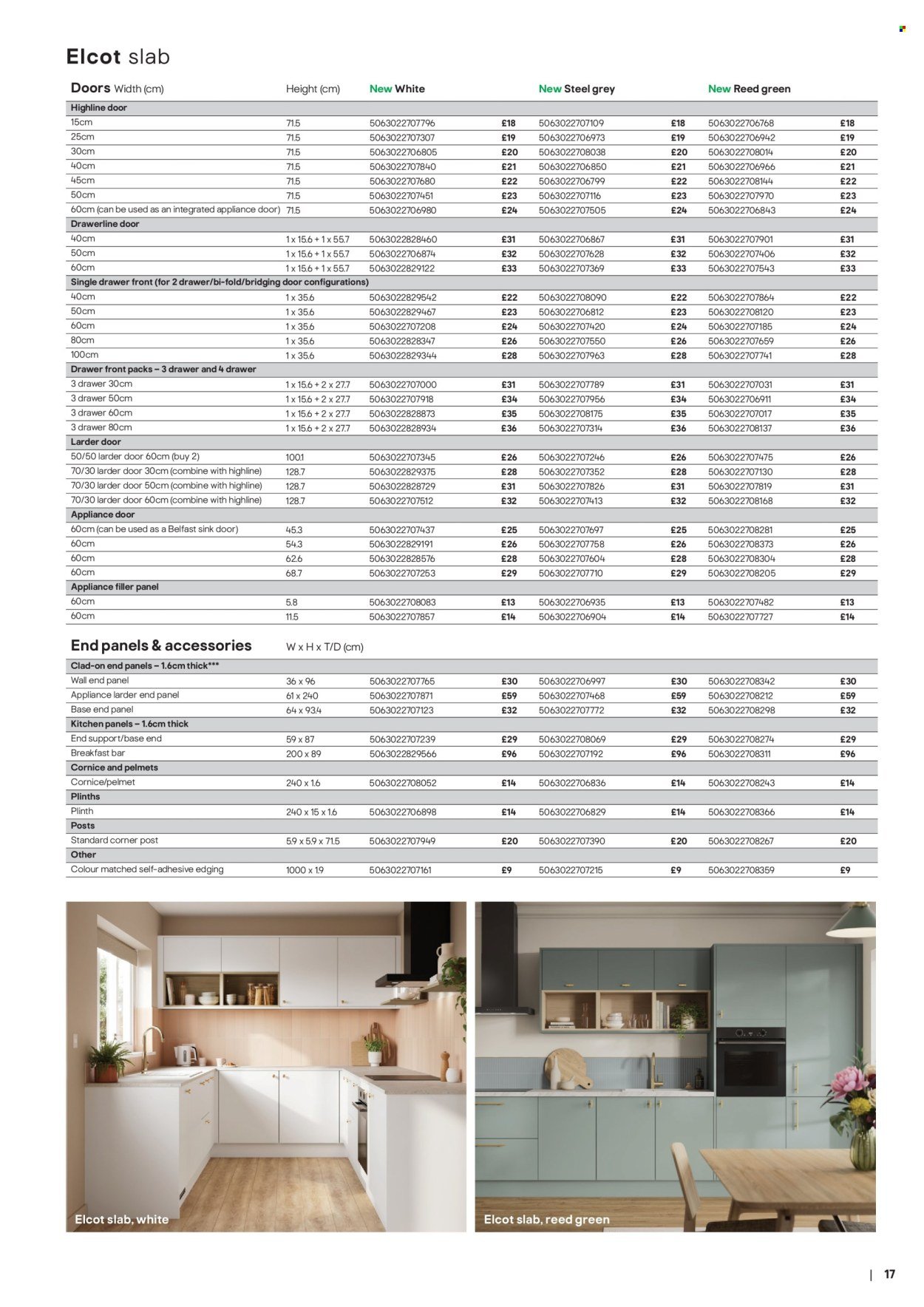 B&Q offer - Kitchens product & cabinetry price list