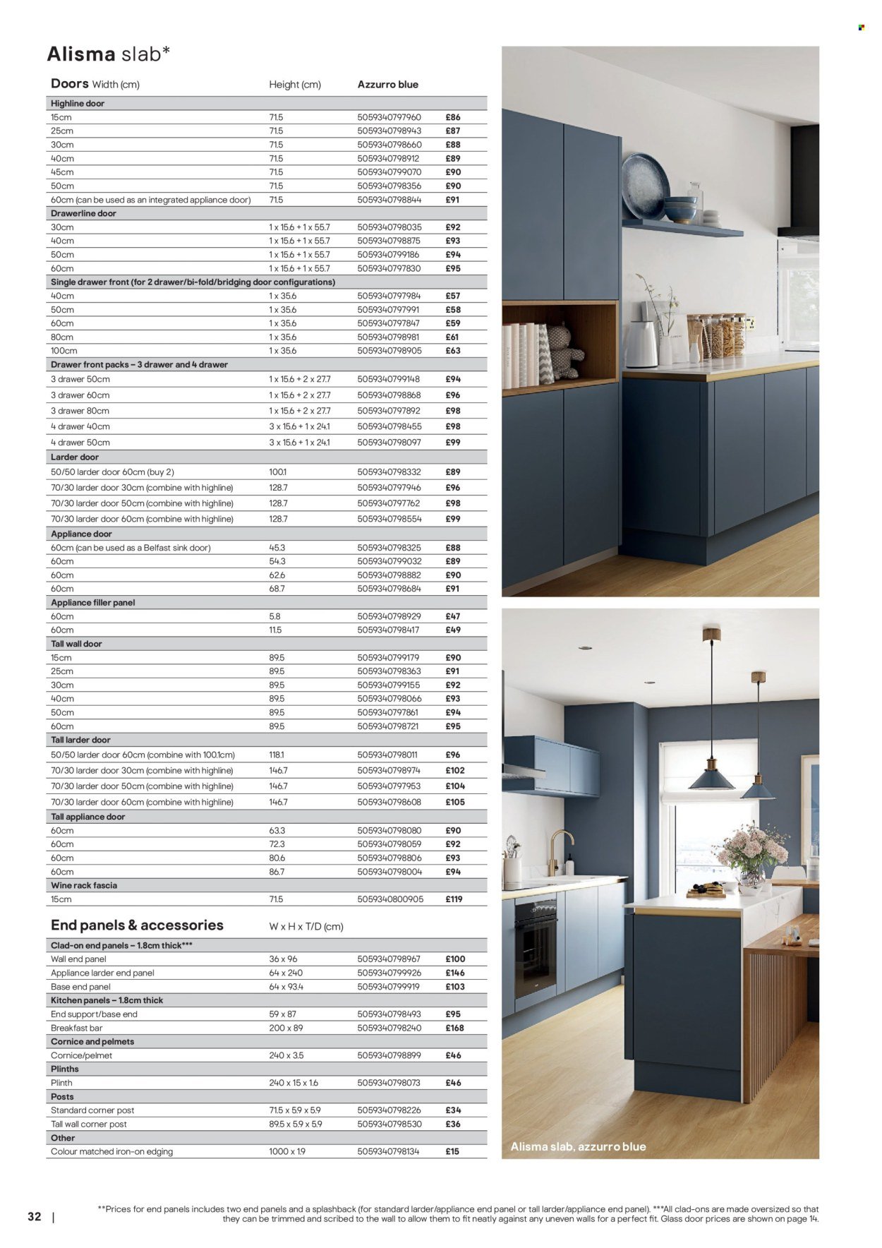 B&Q offer - Kitchens product & cabinetry price list