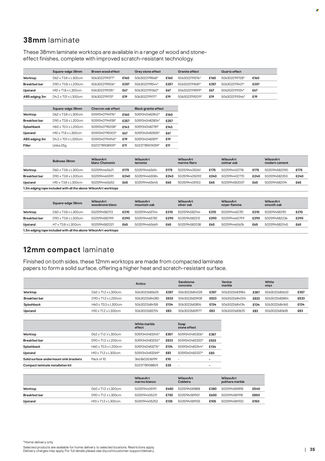 B&Q offer - Kitchens product & cabinetry price list