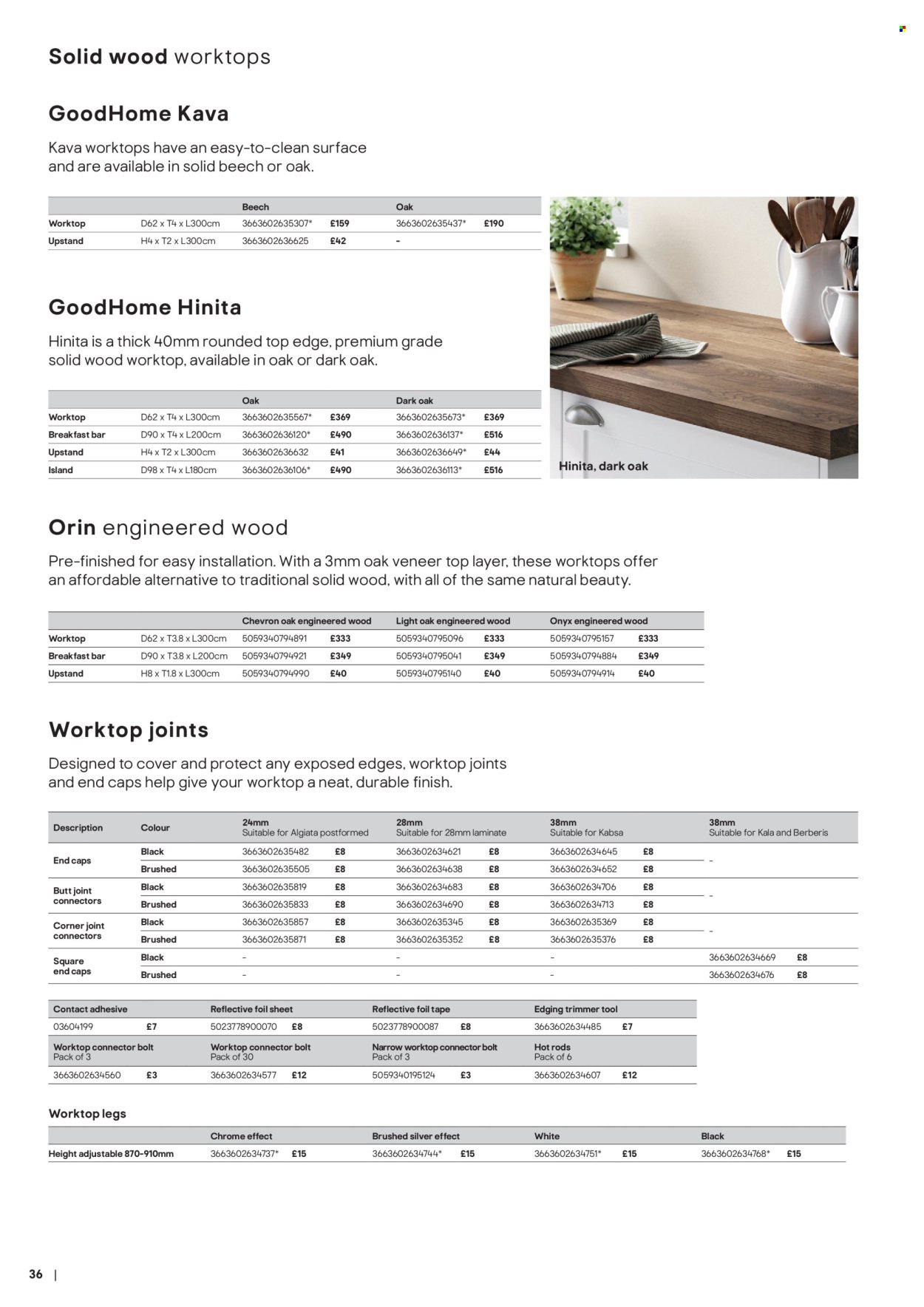 B&Q offer - Kitchens product & cabinetry price list