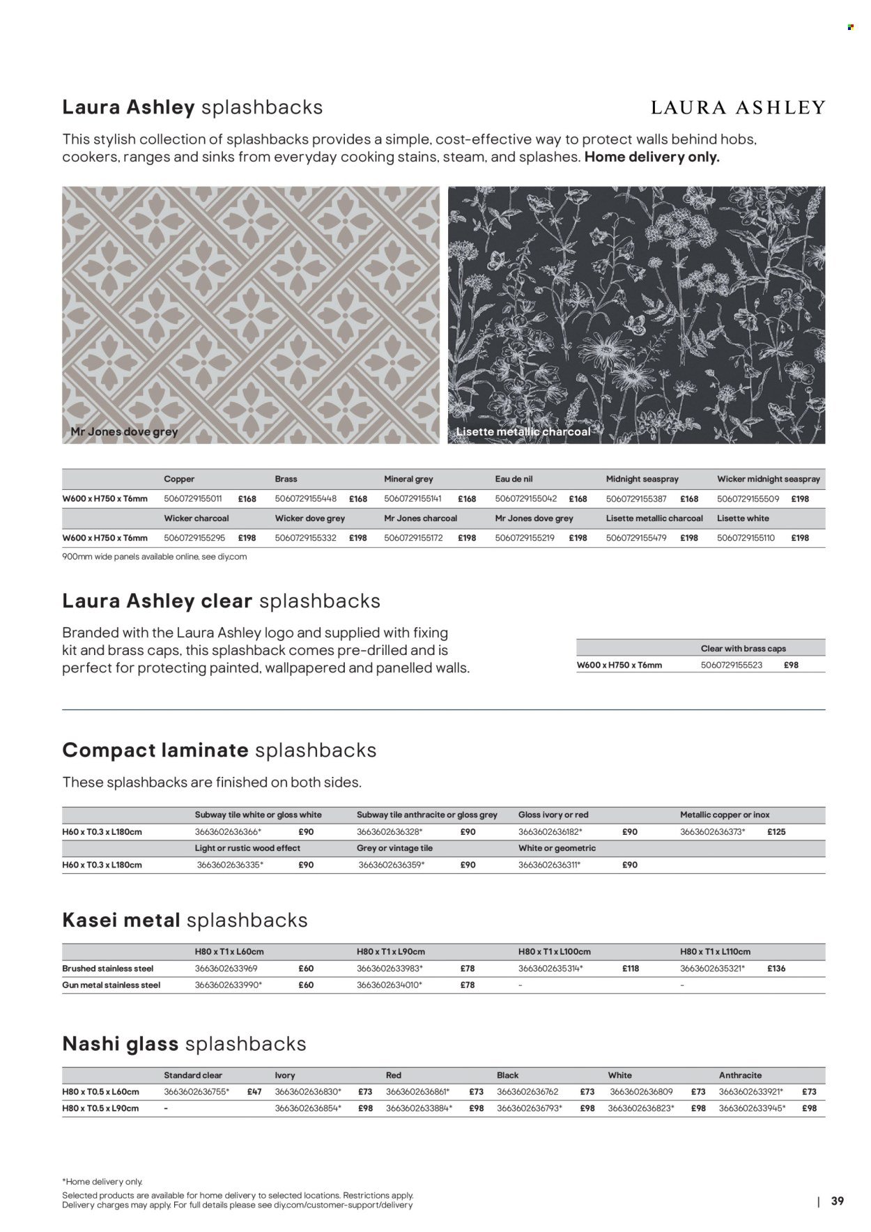 B&Q offer - Kitchens product & cabinetry price list