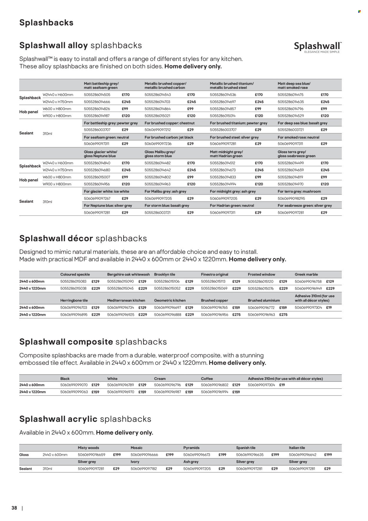 B&Q offer - Kitchens product & cabinetry price list (2026-02-03) | 38
