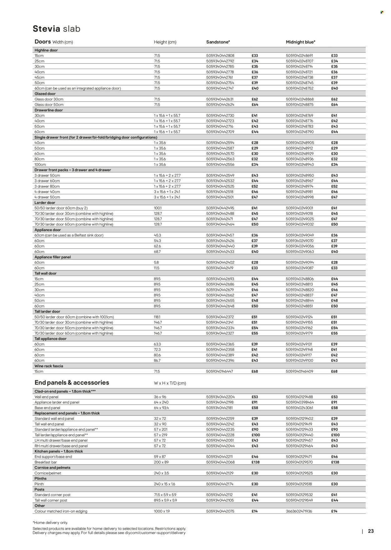 B&Q offer - Kitchens product & cabinetry price list (2026-03-28) | 23