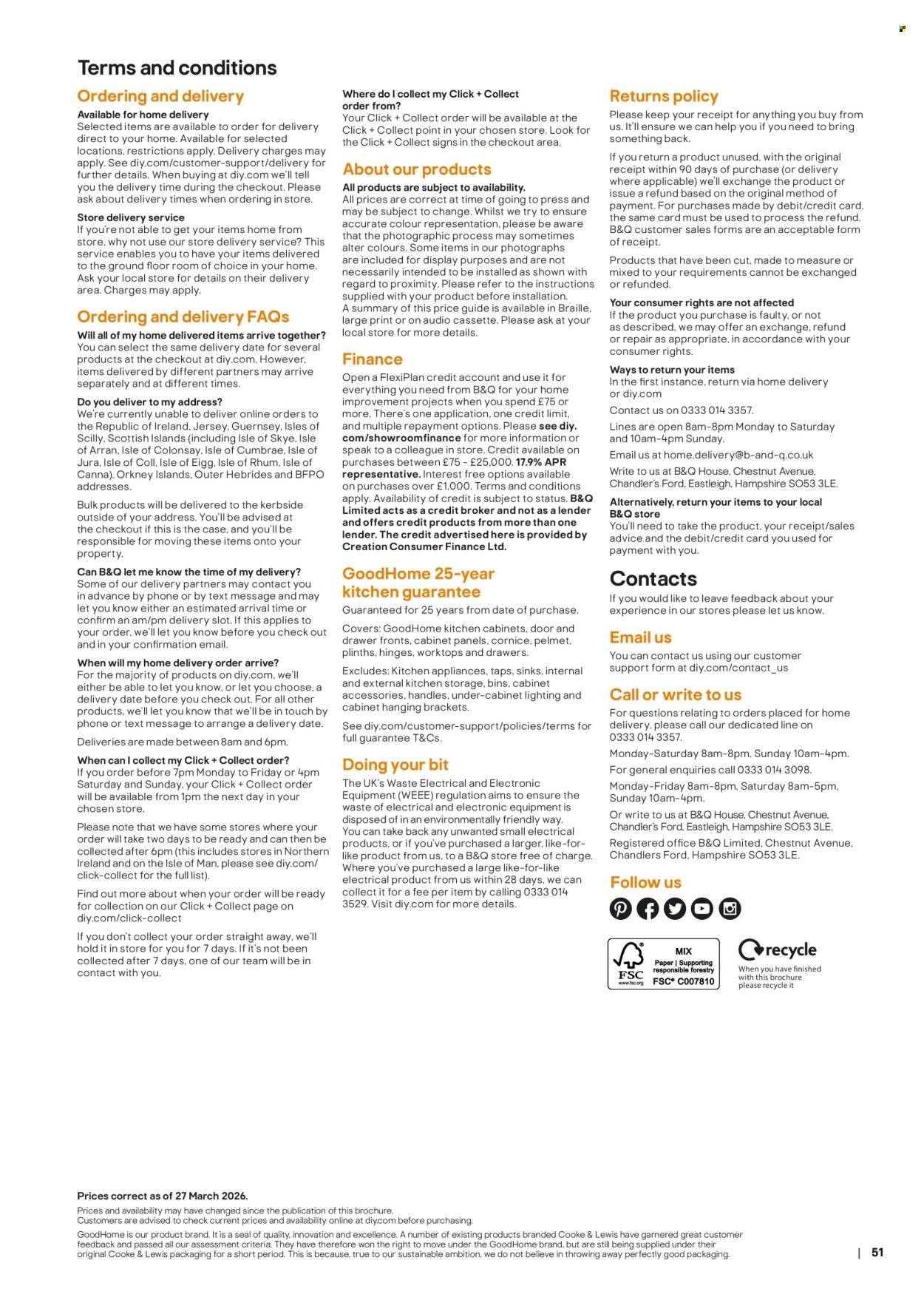 B&Q offer - Kitchens product & cabinetry price list (2026-03-28) | 51