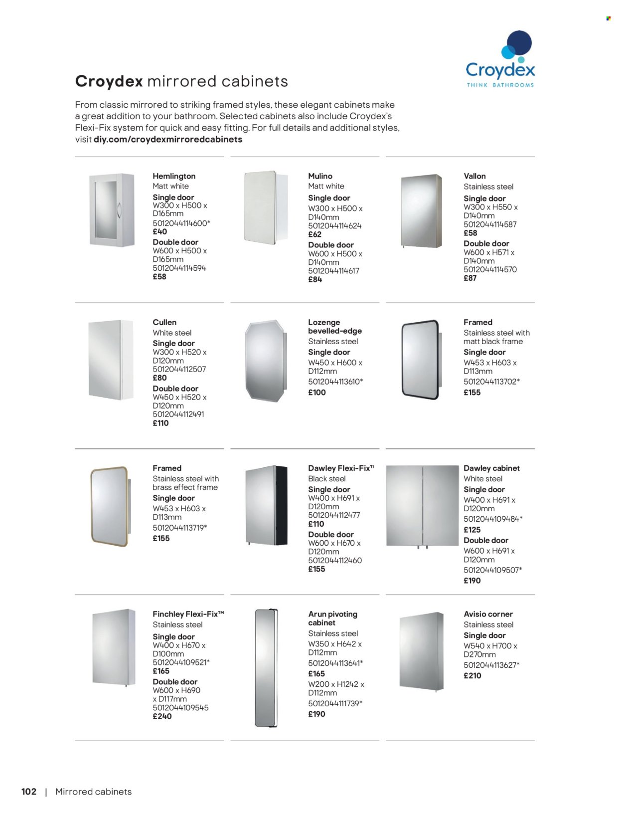 B&Q offer - Bathroom collections