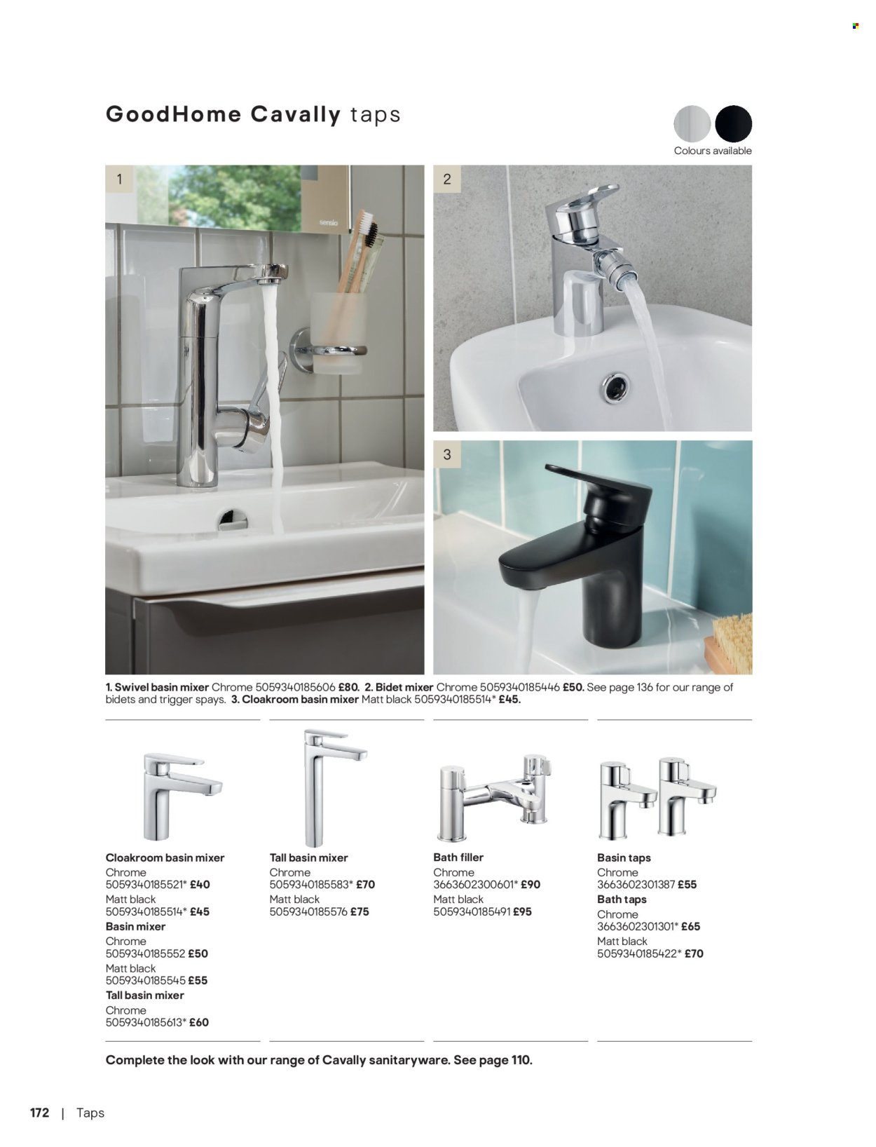 B&Q offer - Bathroom collections
