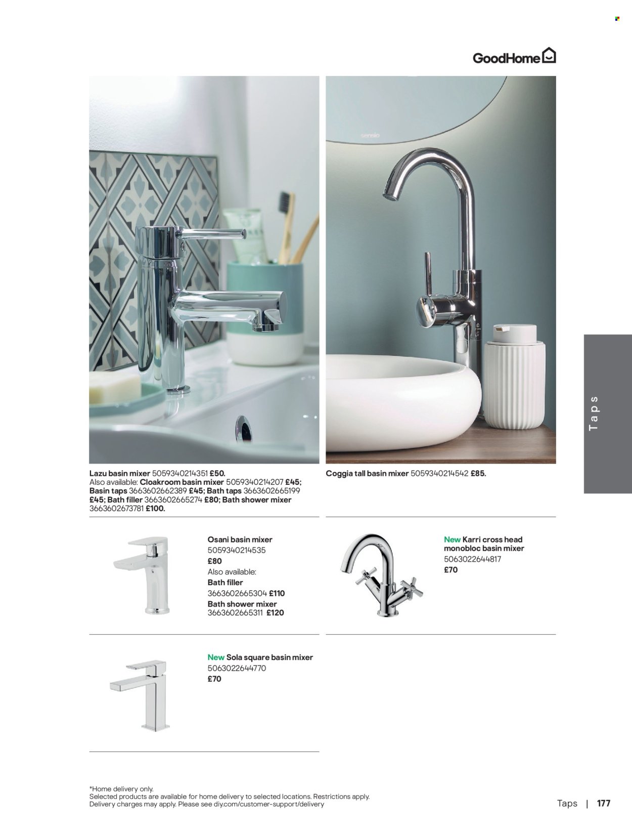 B&Q offer - Bathroom collections
