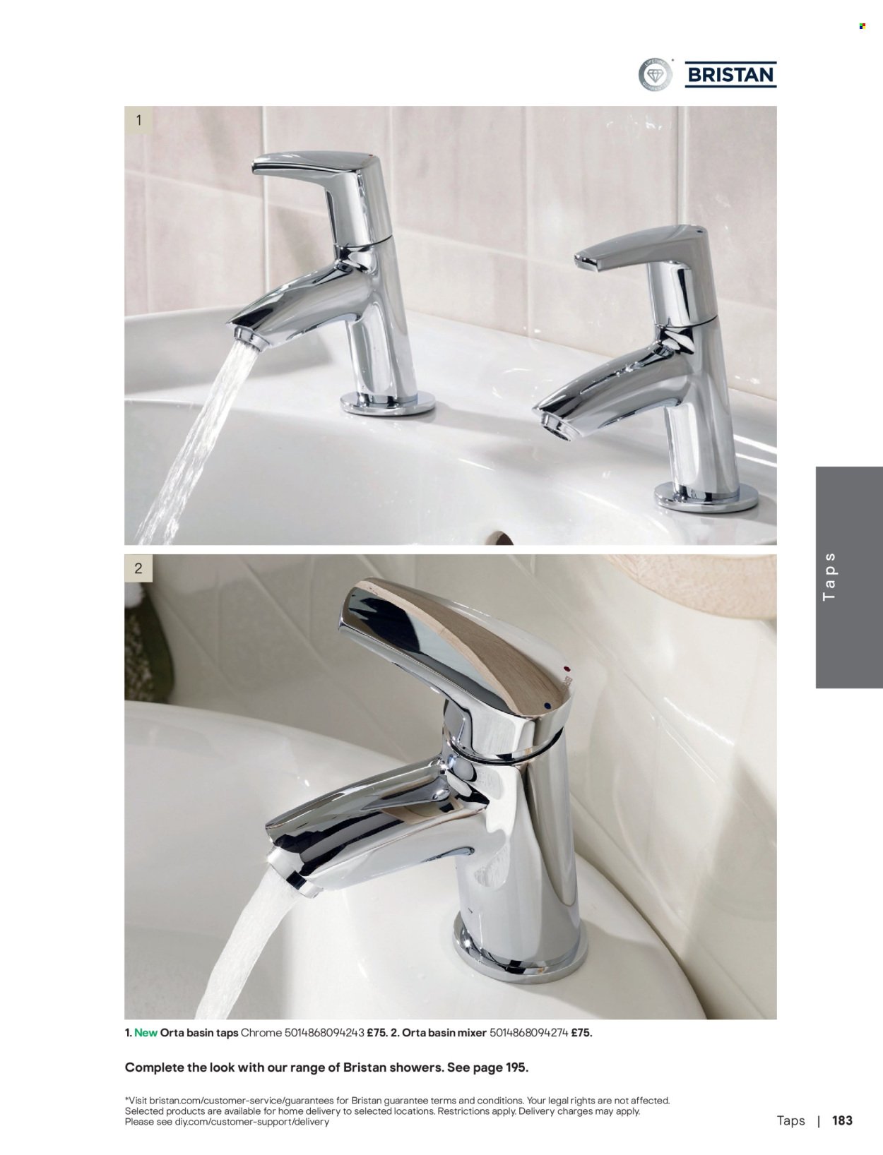 B&Q offer - Bathroom collections