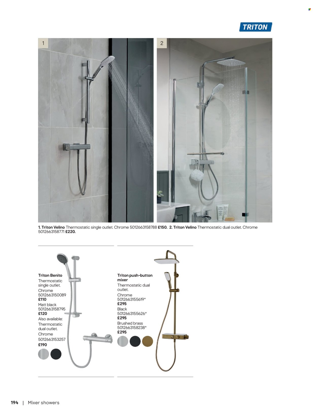B&Q offer - Bathroom collections
