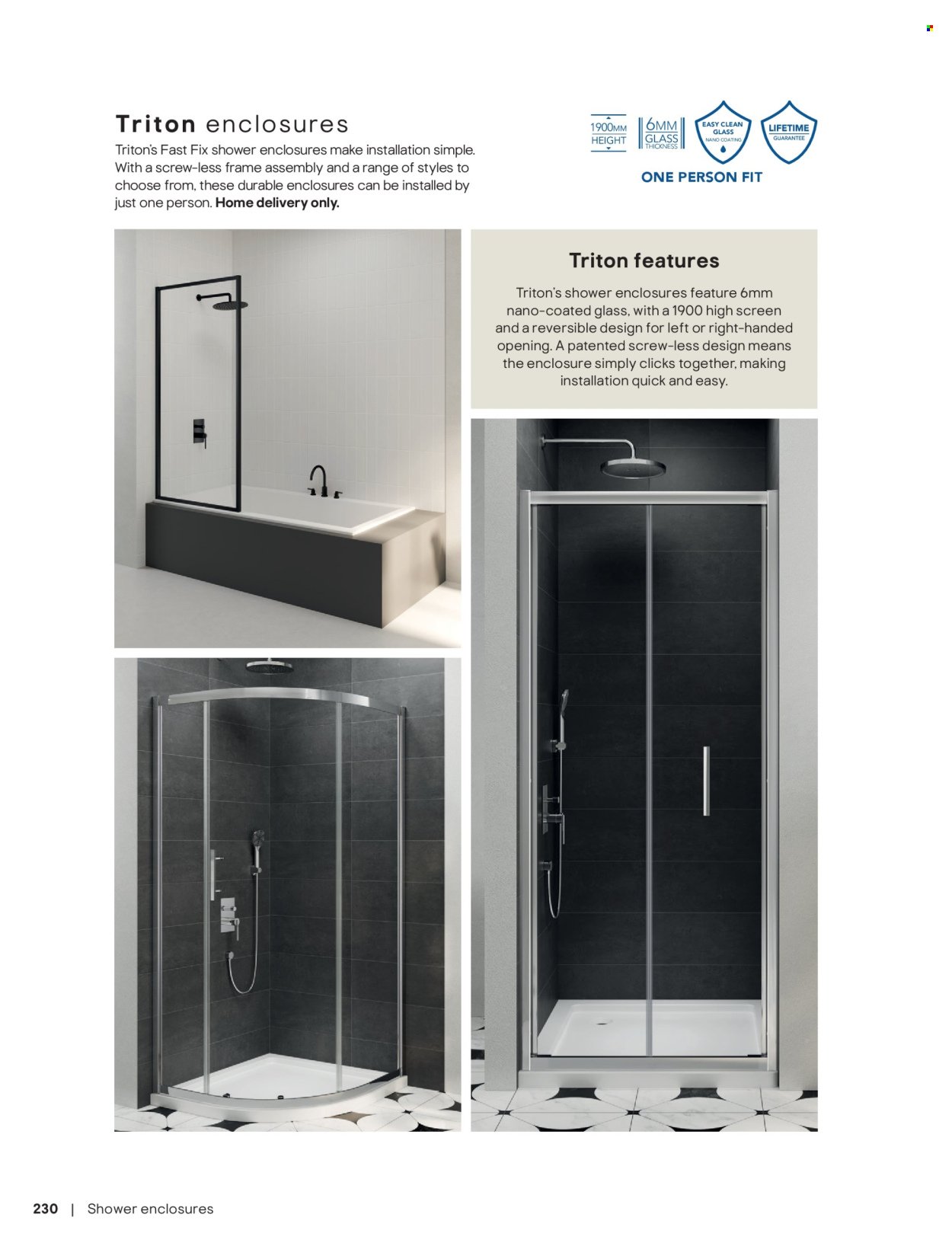 B&Q offer - Bathroom collections