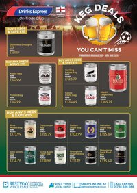 BESTWAY offer - Drinks Express Drinks Express - Exclusive Keg Deals. Available for England depots only
