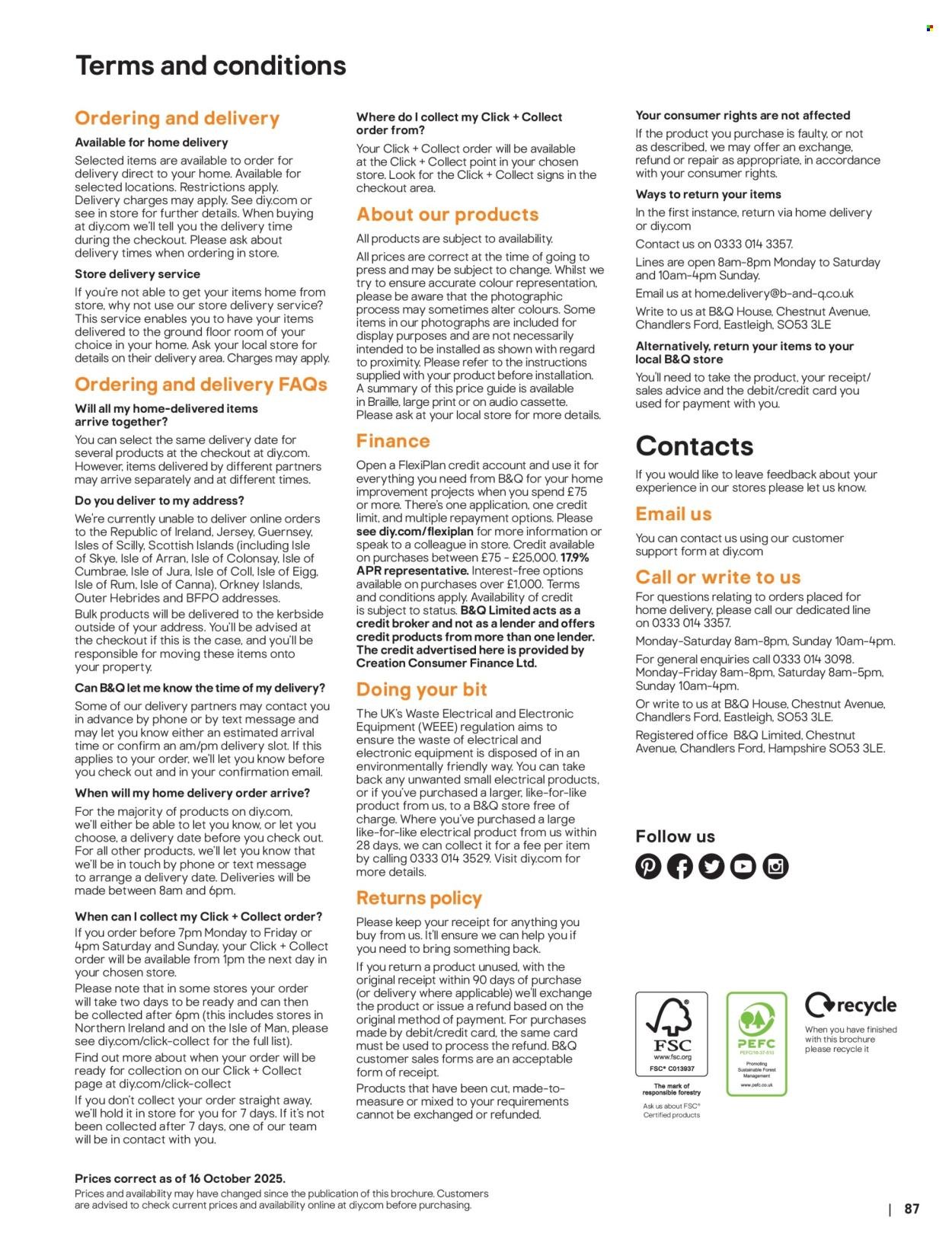 B&Q offer - Furniture & storage (2025-12-18) | 87