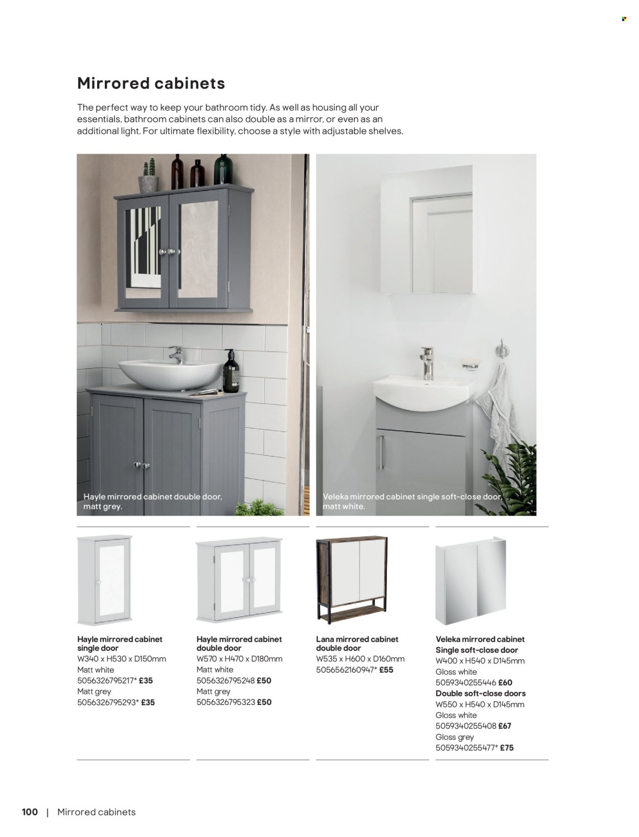 B&Q offer - Bathroom collections