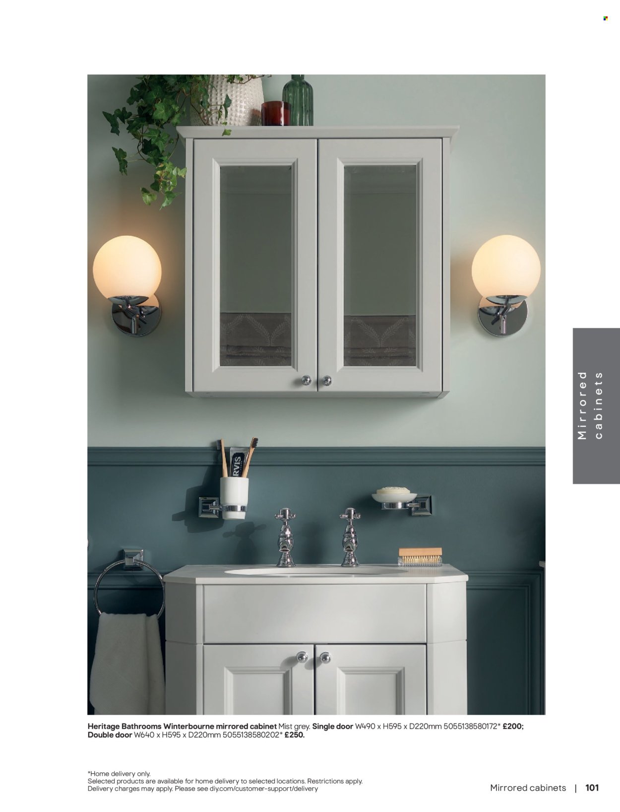 B&Q offer - Bathroom collections