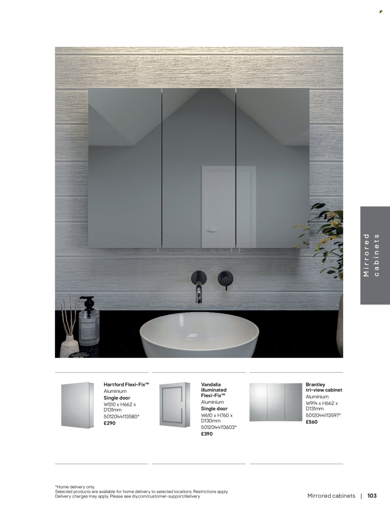B&Q offer - Bathroom collections
