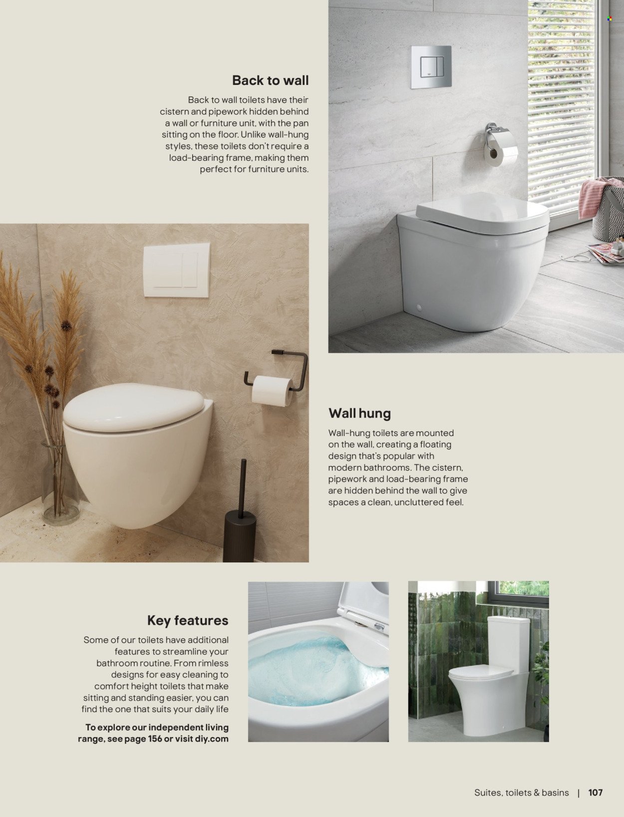 B&Q offer - Bathroom collections