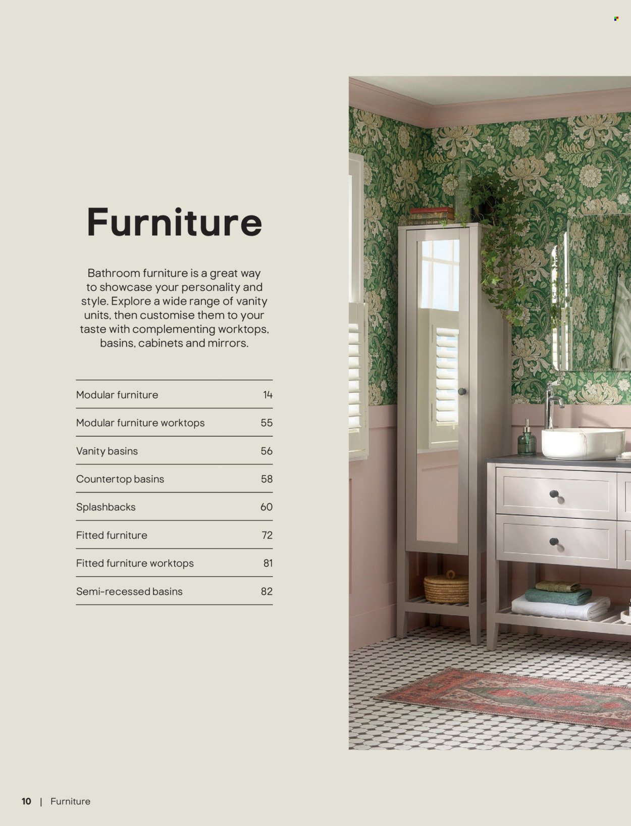 B&Q offer - Bathroom collections