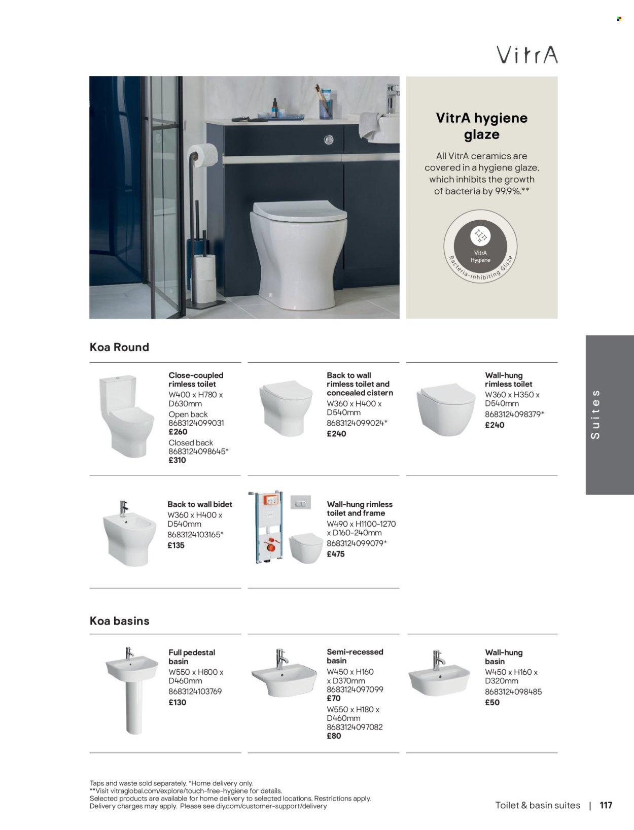 B&Q offer - Bathroom collections