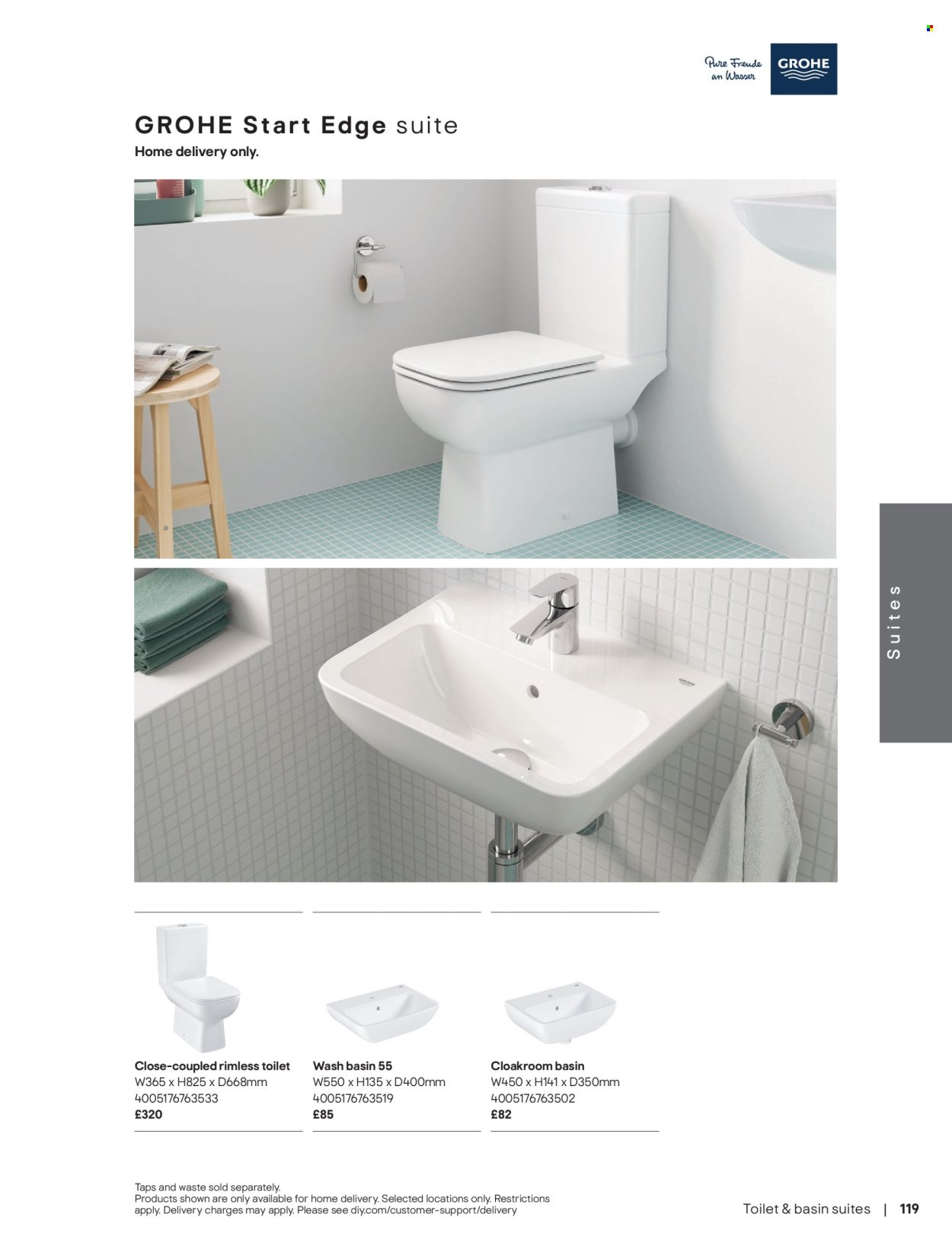 B&Q offer - Bathroom collections