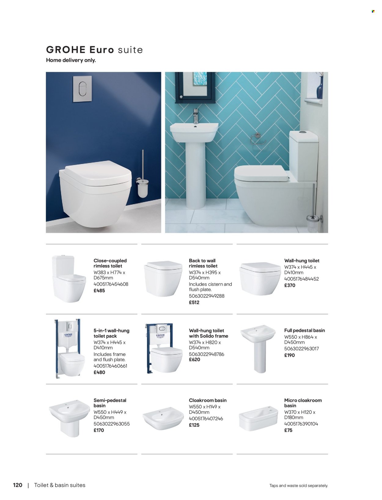 B&Q offer - Bathroom collections