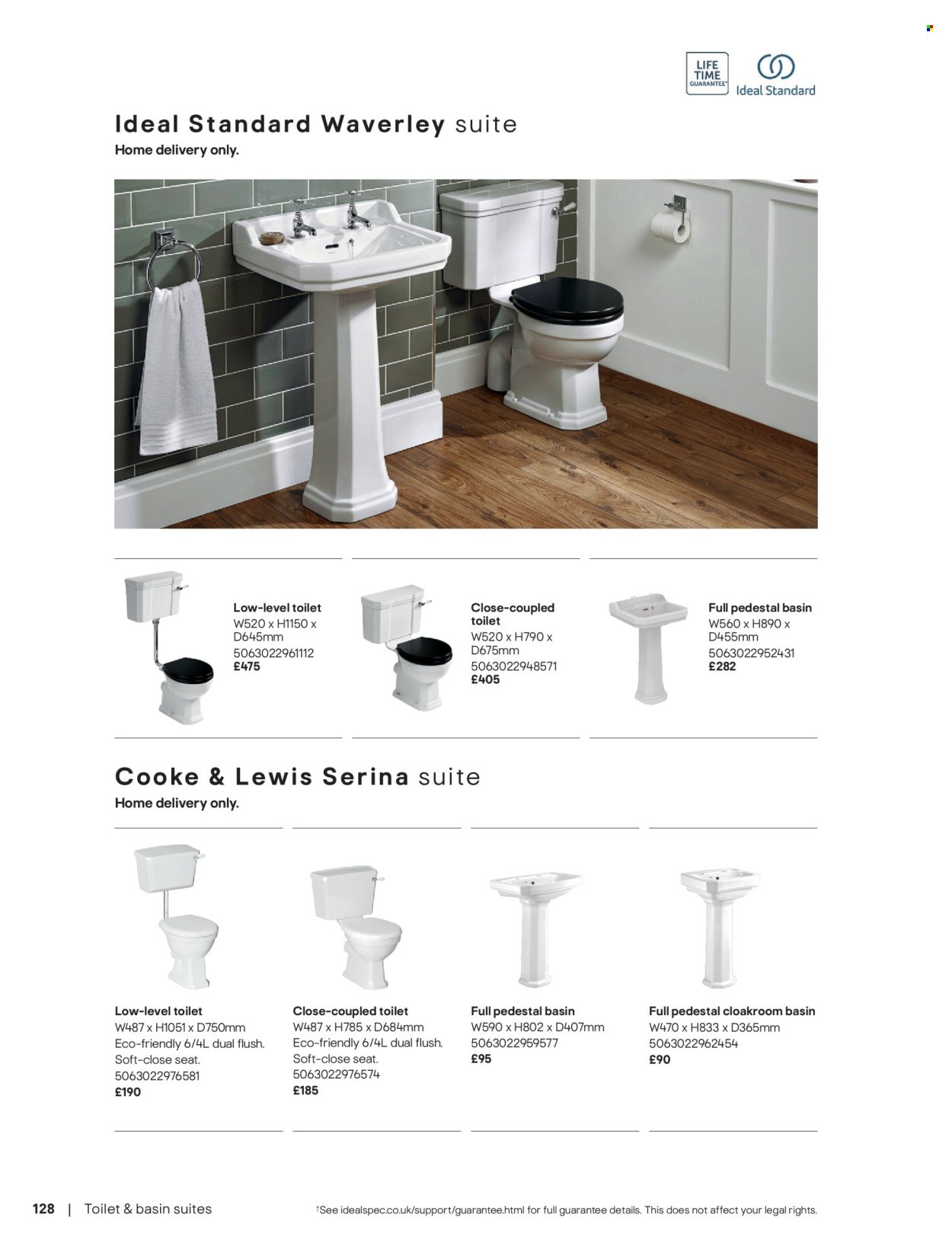B&Q offer - Bathroom collections