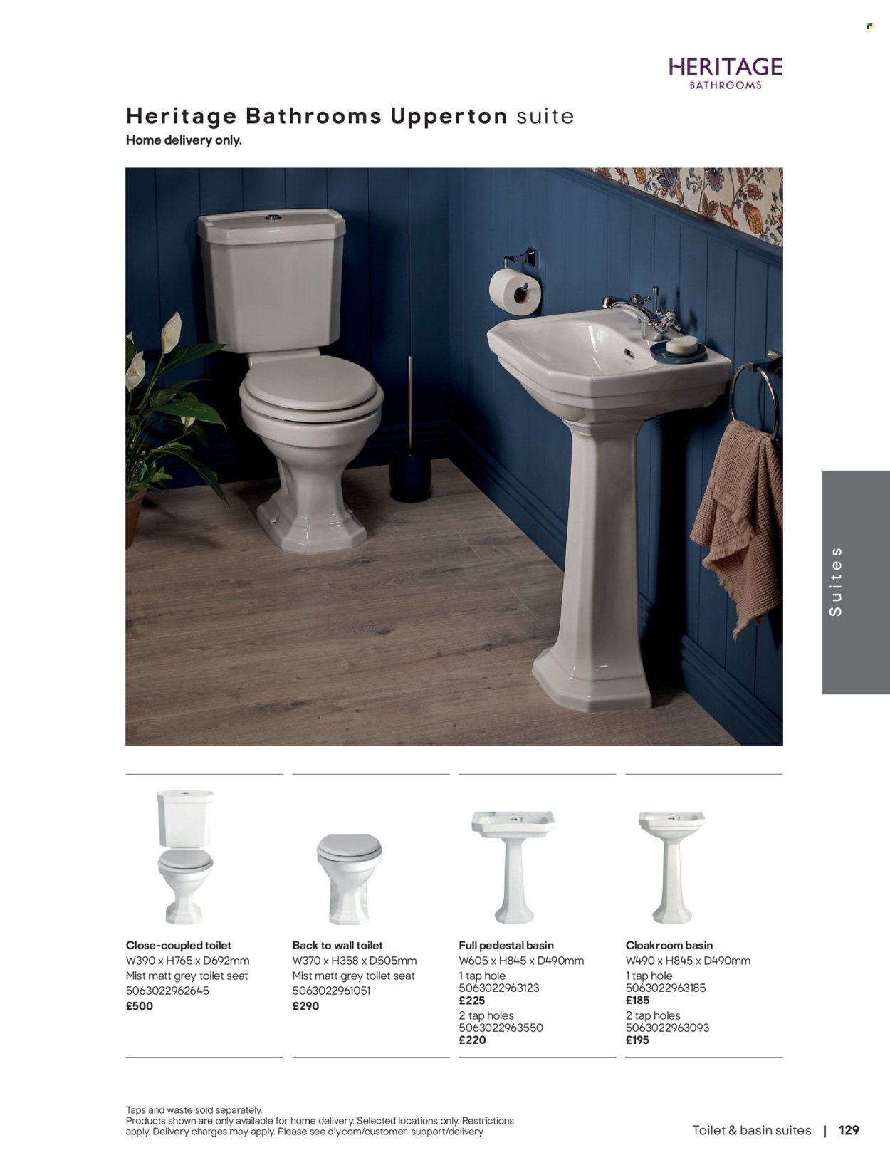 B&Q offer - Bathroom collections