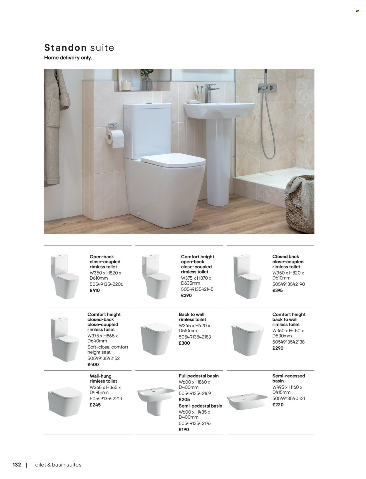 B&Q offer - Bathroom collections