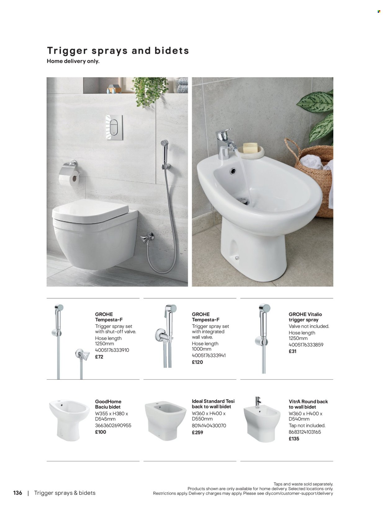 B&Q offer - Bathroom collections