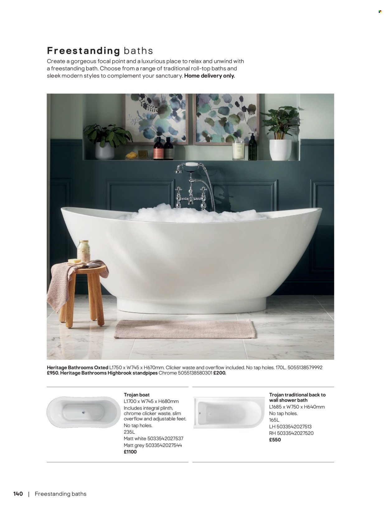 B&Q offer - Bathroom collections