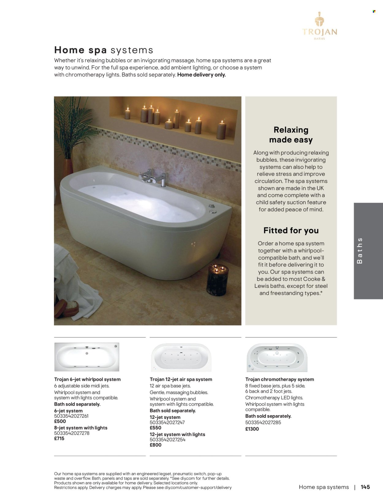 B&Q offer - Bathroom collections