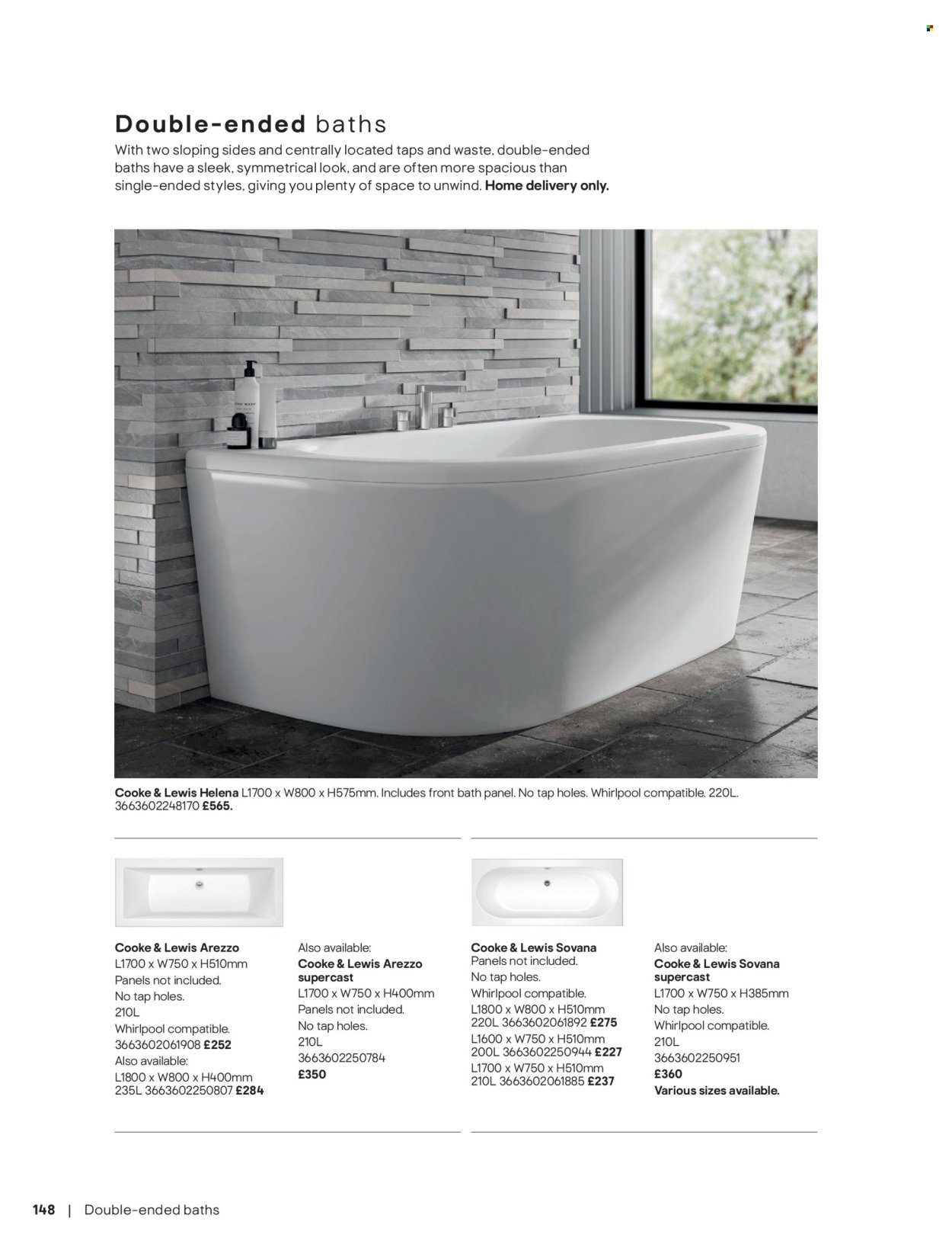 B&Q offer - Bathroom collections