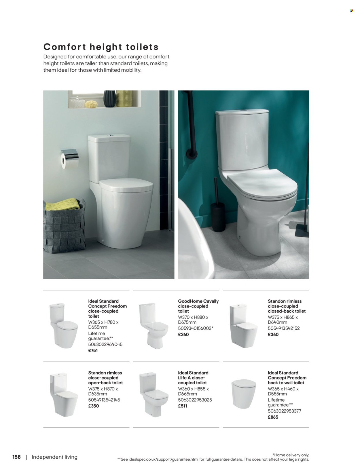 B&Q offer - Bathroom collections