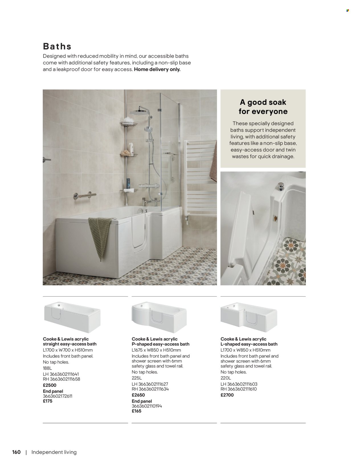B&Q offer - Bathroom collections