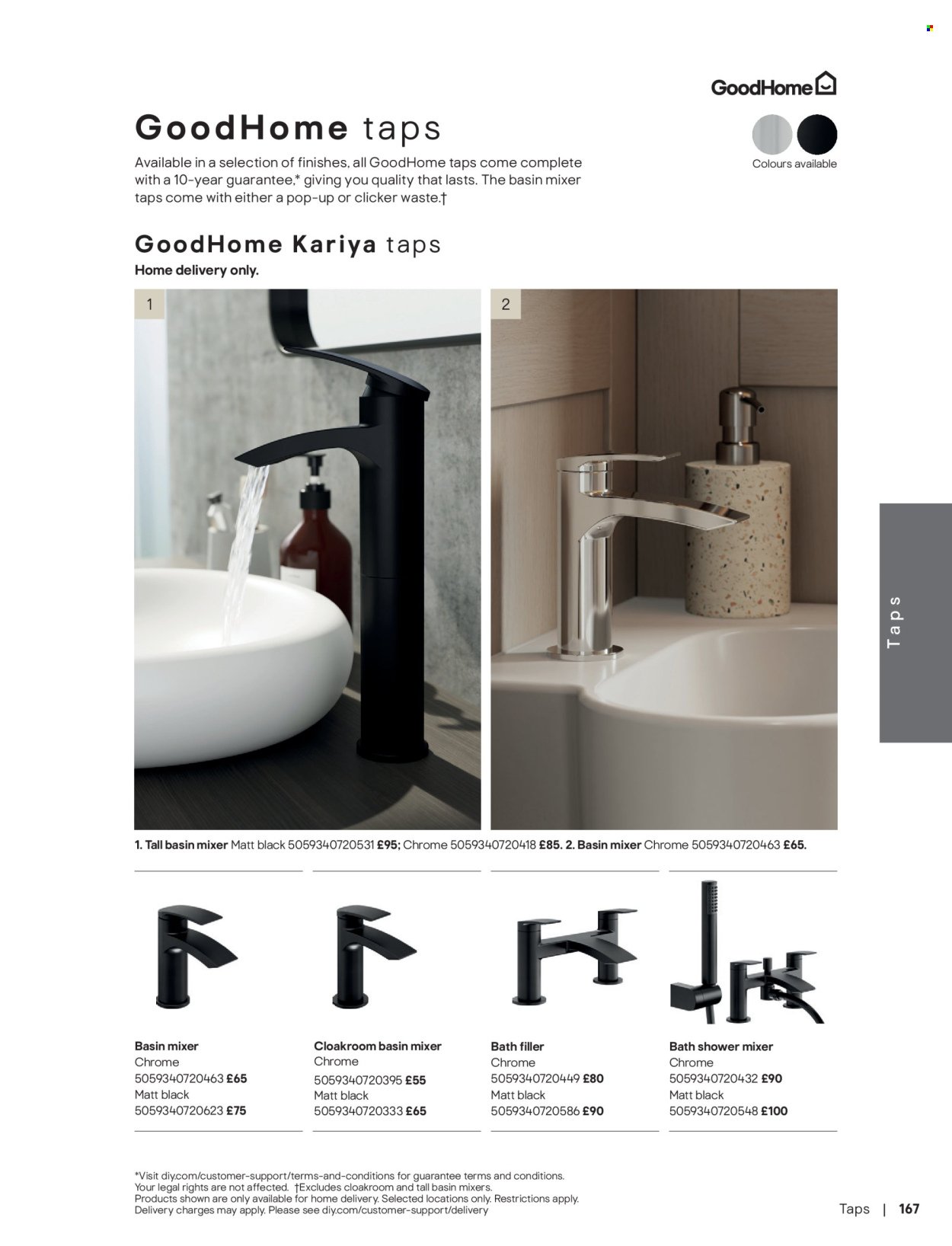 B&Q offer - Bathroom collections