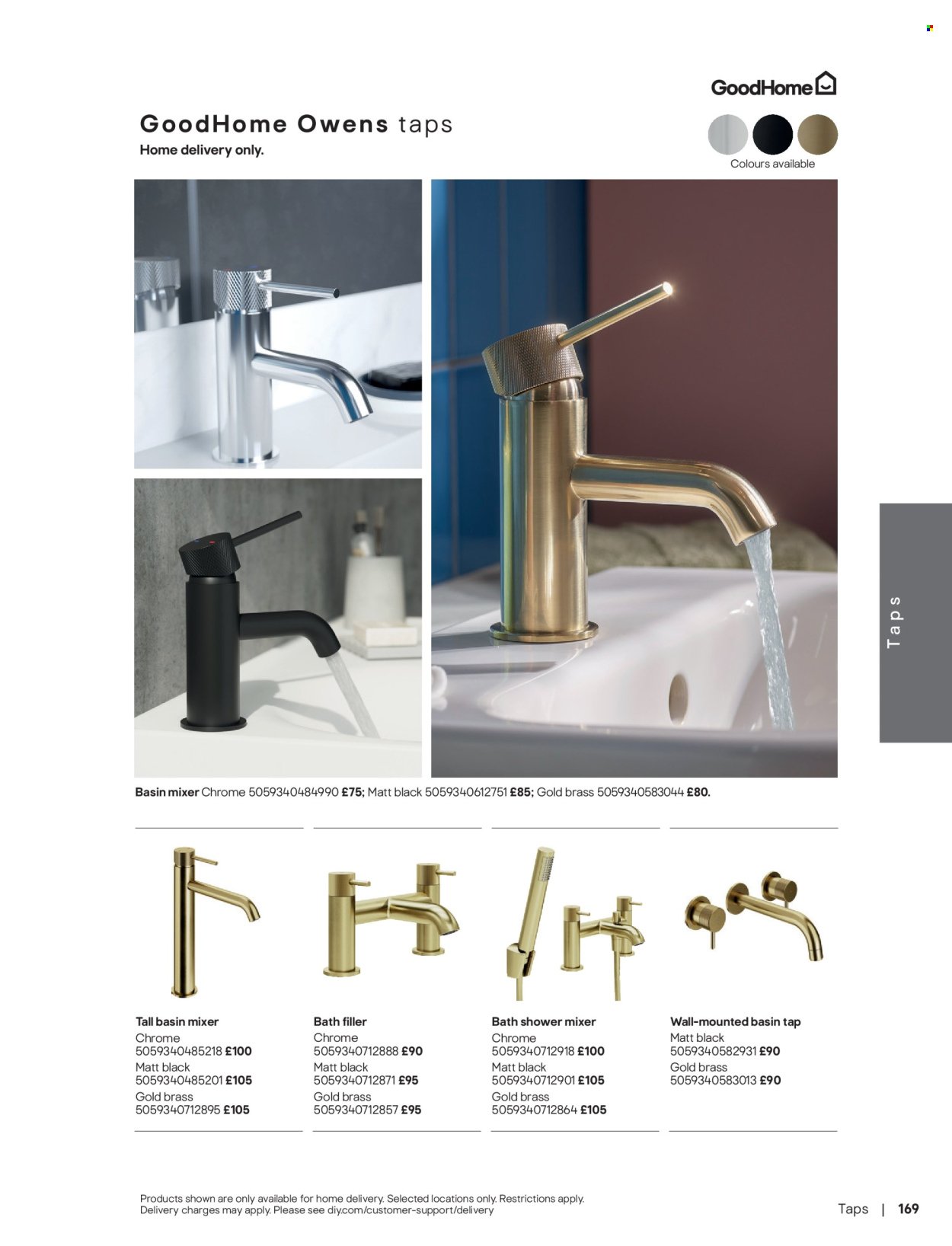 B&Q offer - Bathroom collections