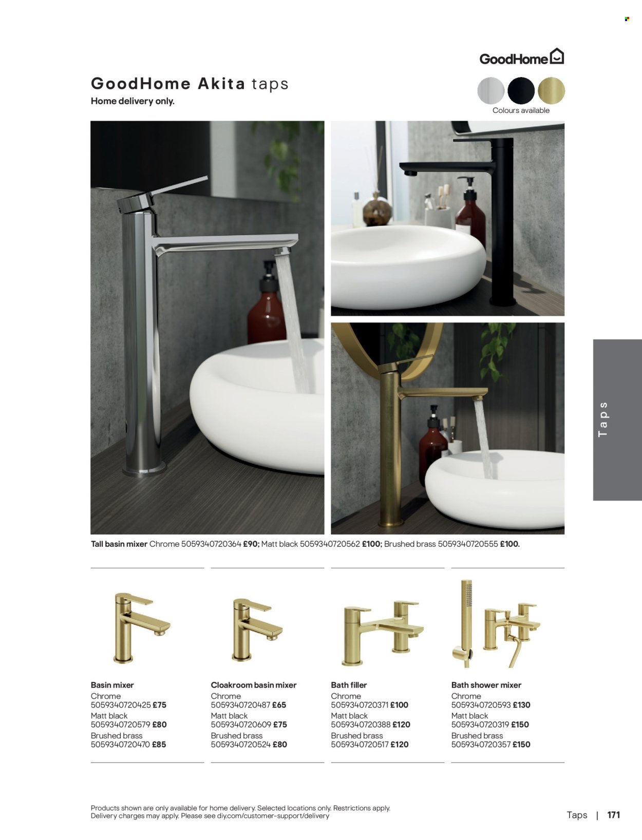 B&Q offer - Bathroom collections