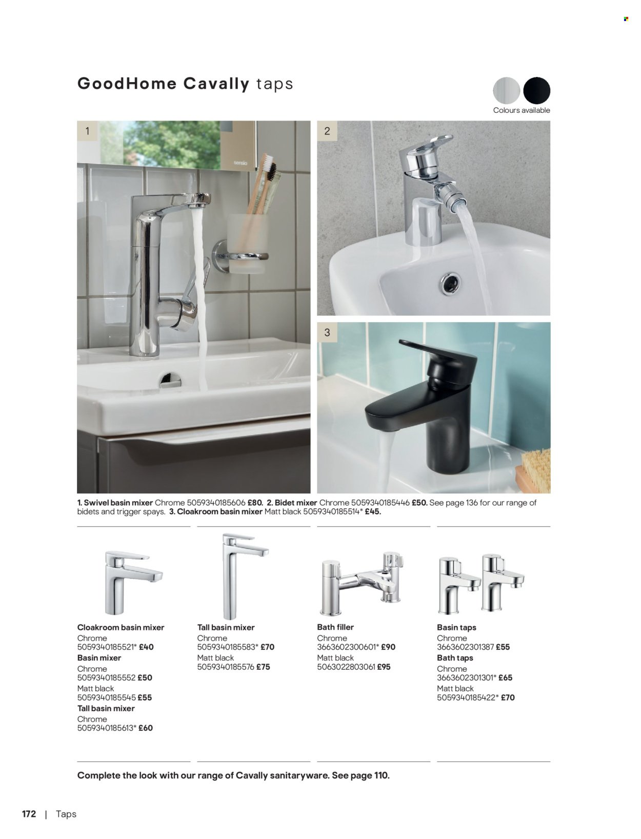 B&Q offer - Bathroom collections