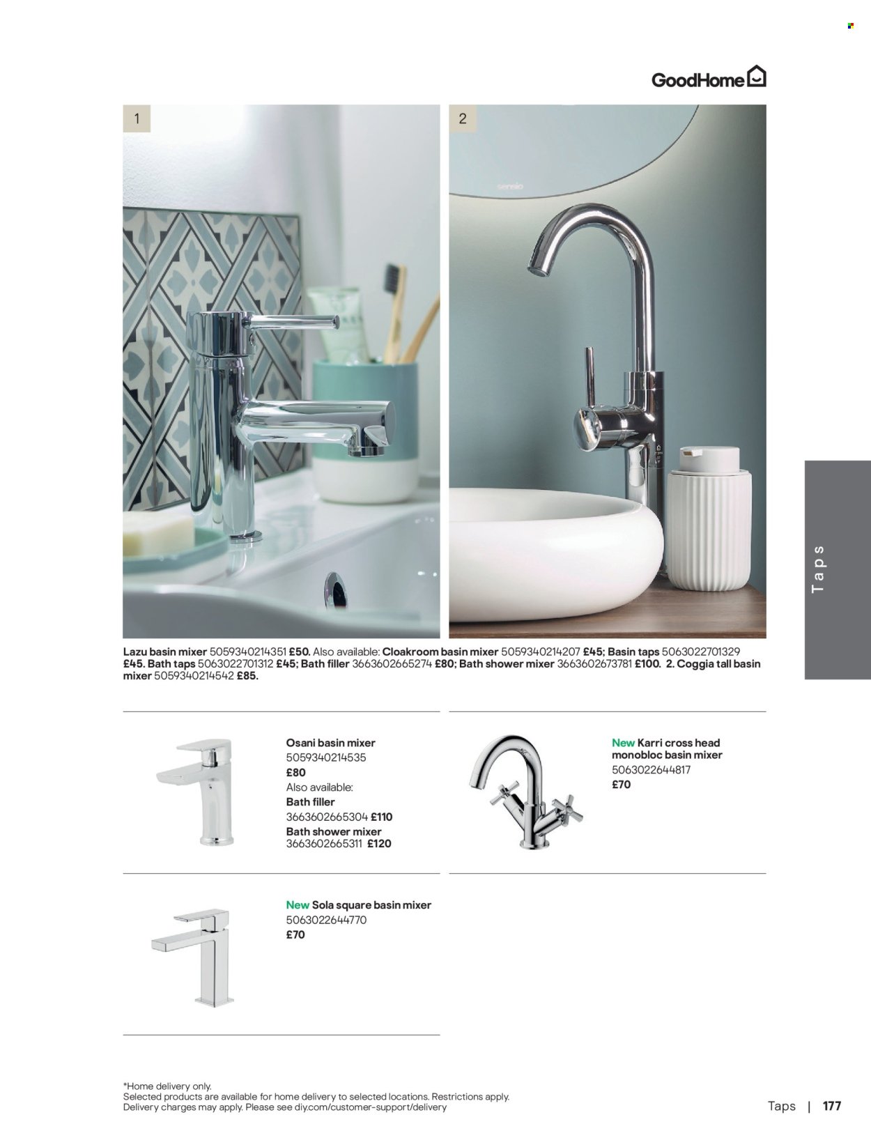B&Q offer - Bathroom collections