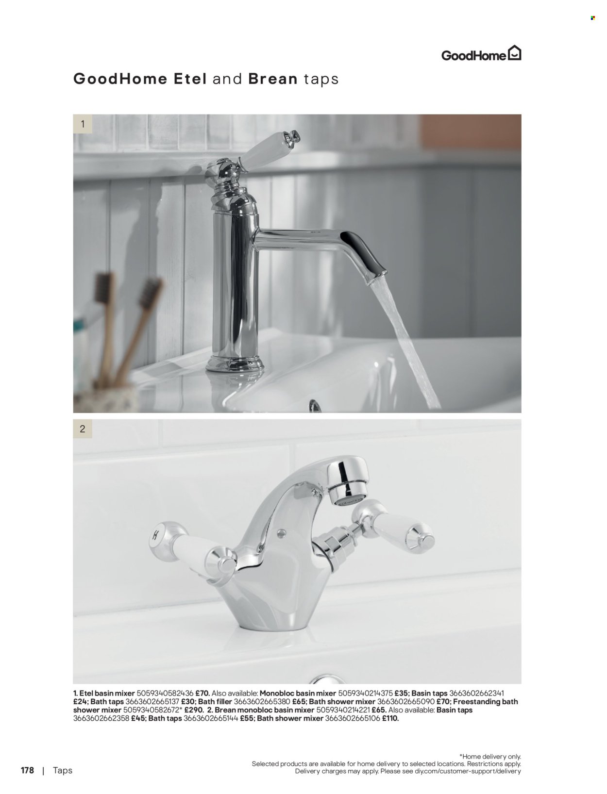 B&Q offer - Bathroom collections