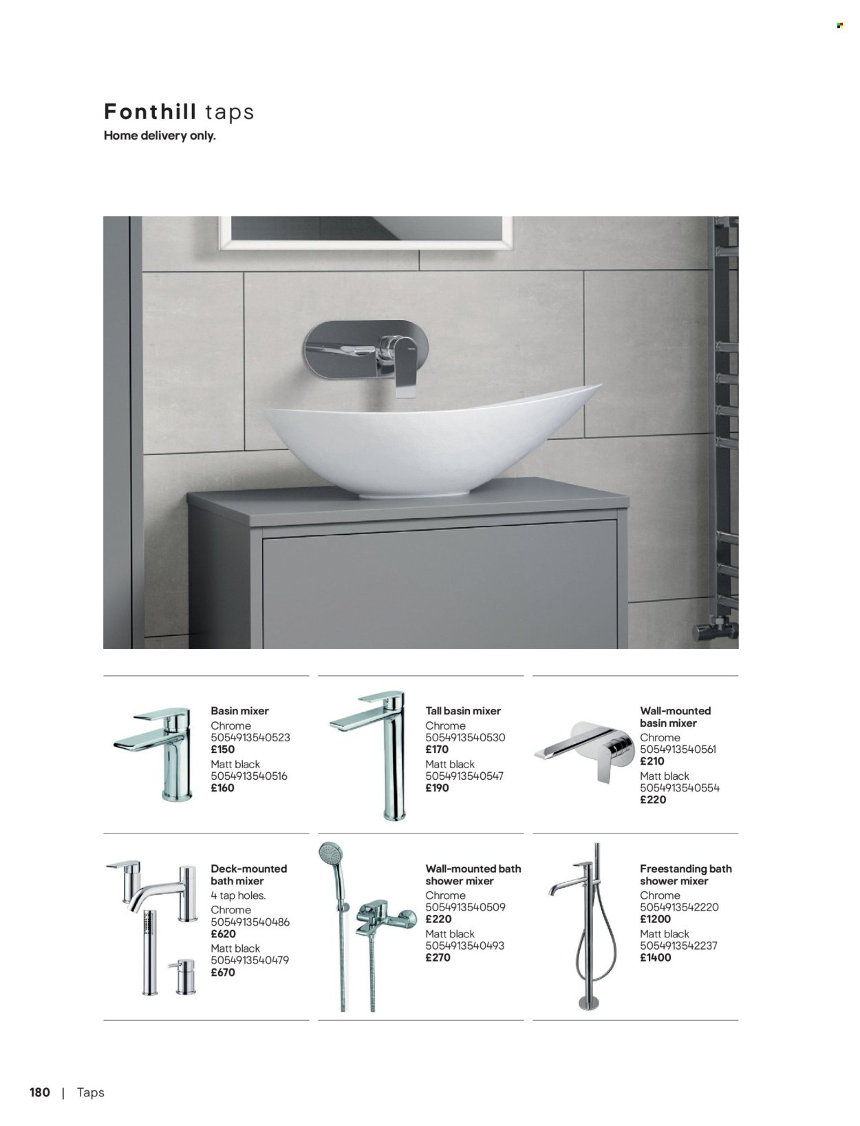 B&Q offer - Bathroom collections