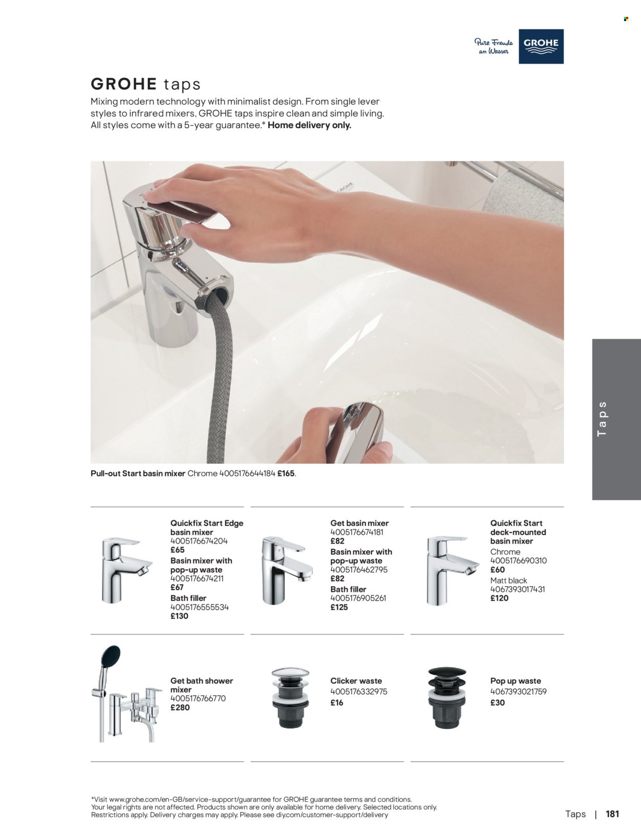 B&Q offer - Bathroom collections