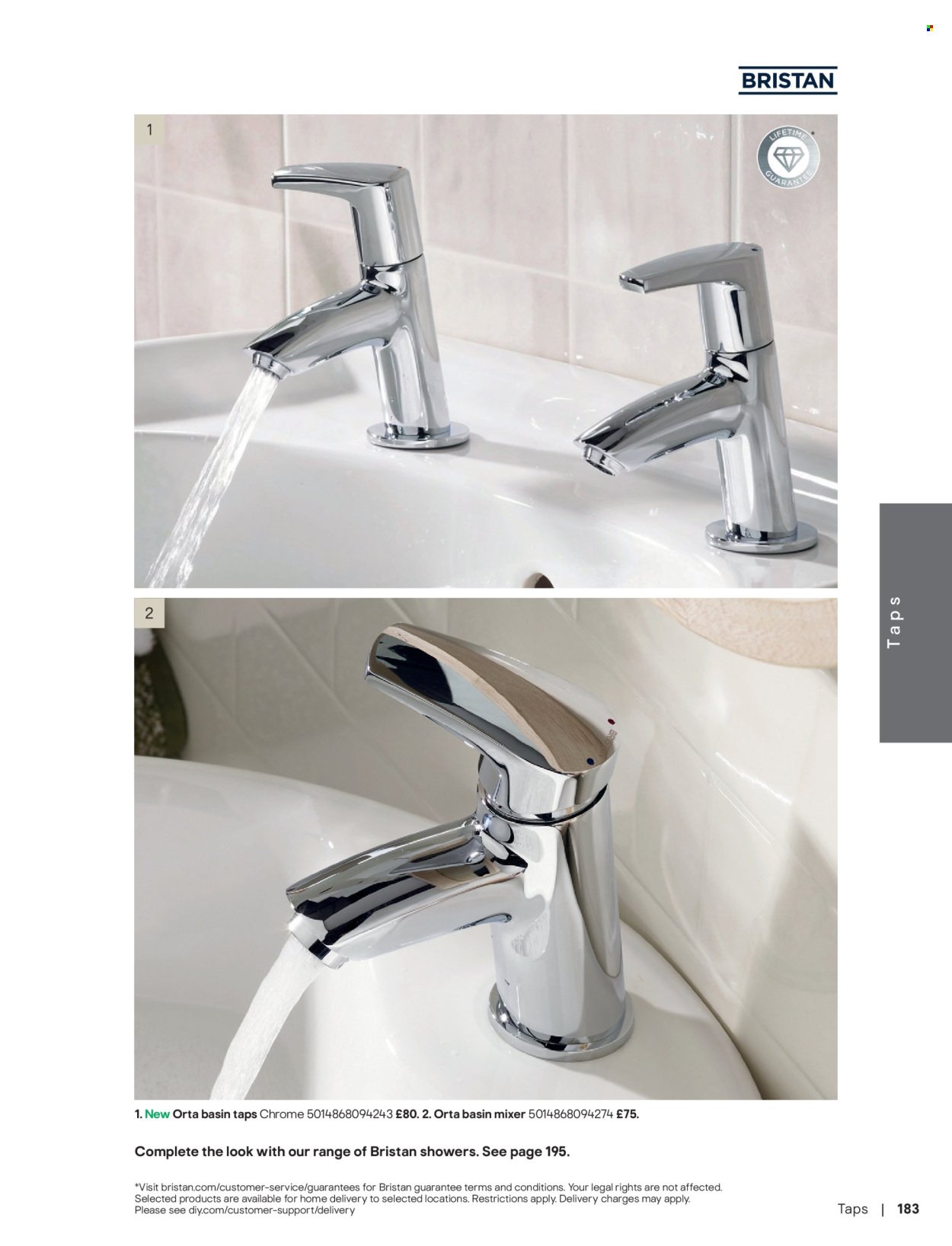 B&Q offer - Bathroom collections