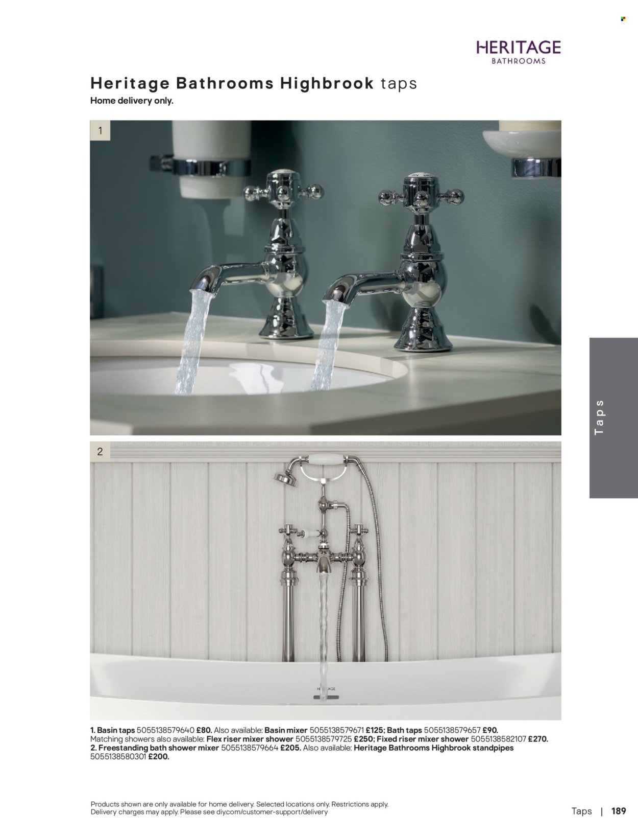 B&Q offer - Bathroom collections