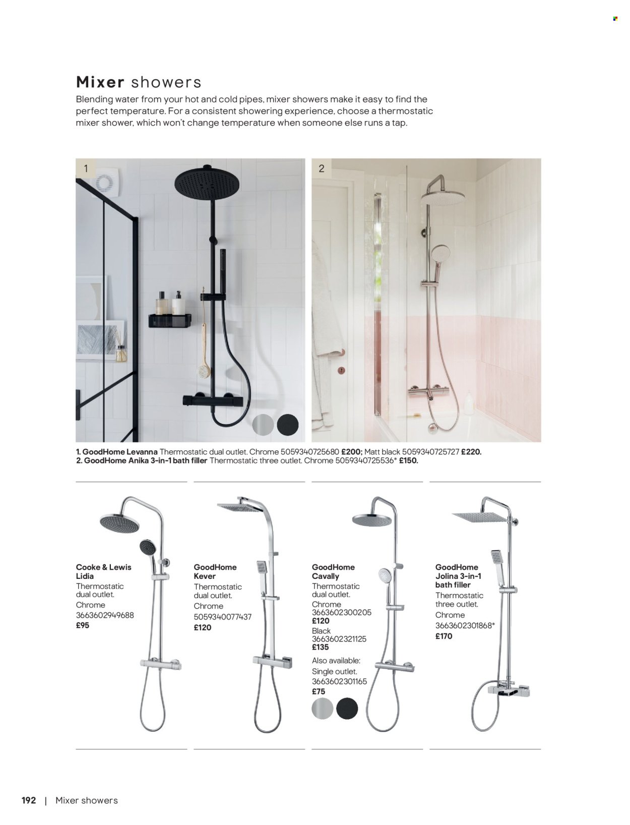 B&Q offer - Bathroom collections
