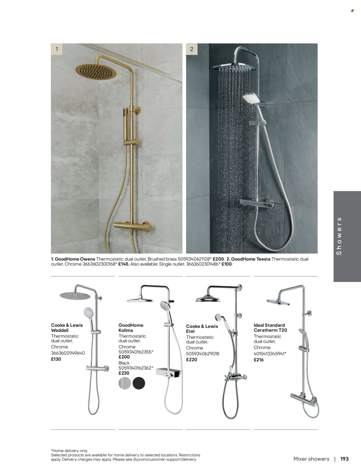 B&Q offer - Bathroom collections