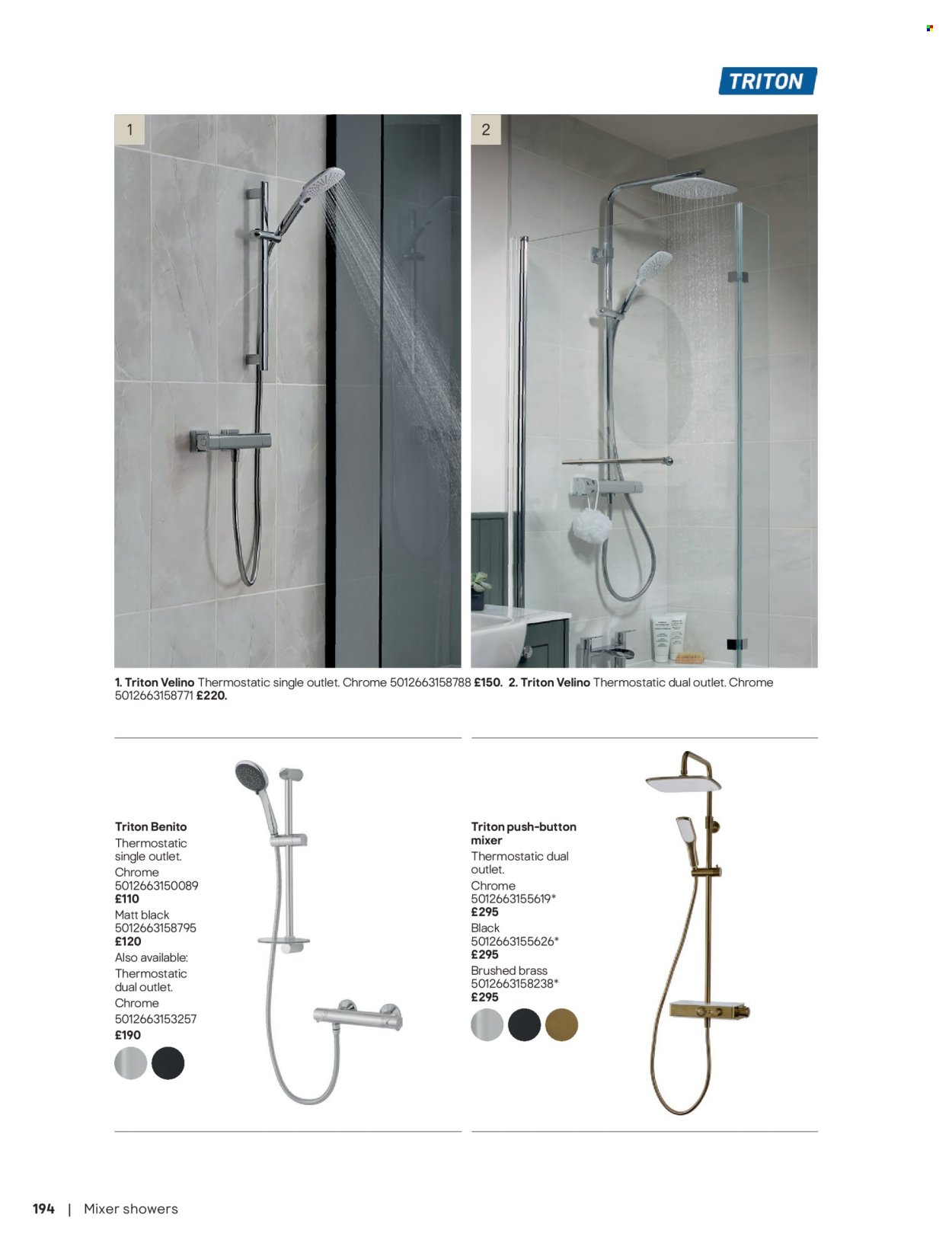 B&Q offer - Bathroom collections
