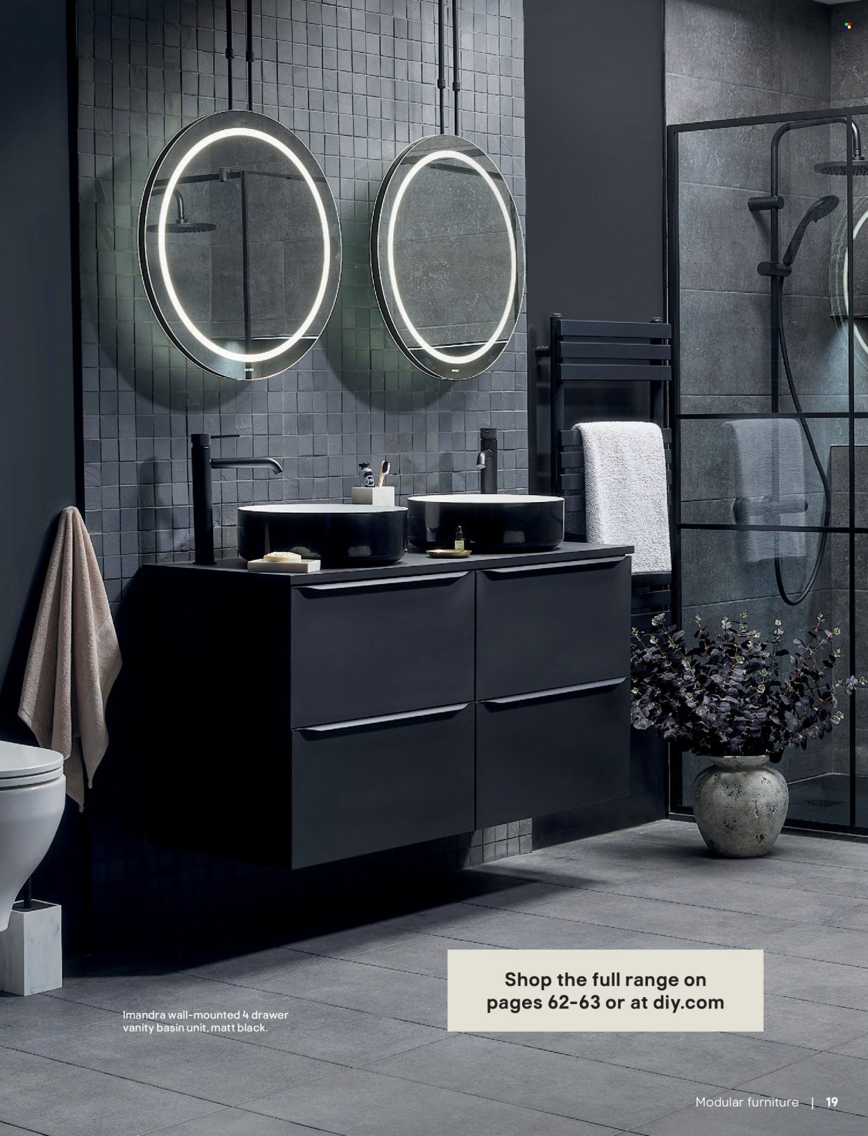 B&Q offer - Bathroom collections