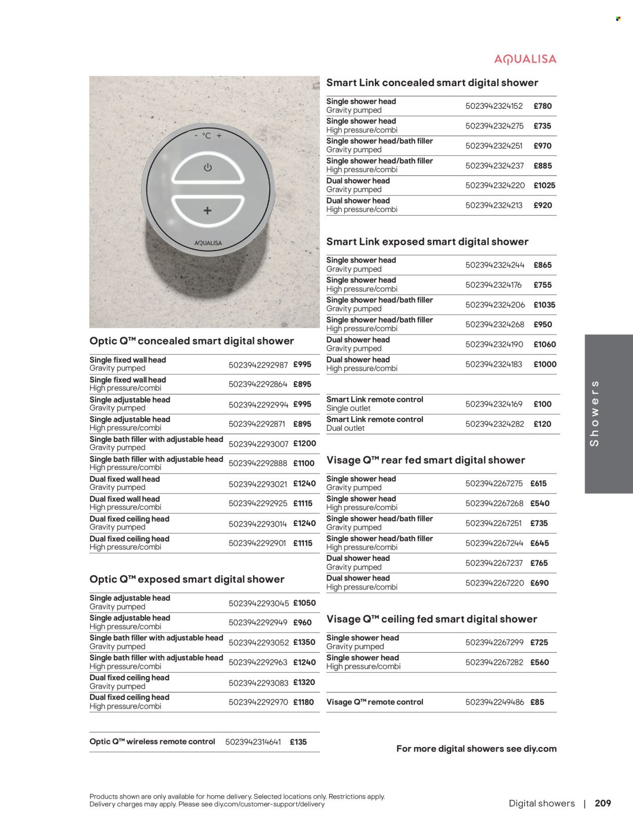 B&Q offer - Bathroom collections